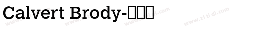 Calvert Brody字体转换
